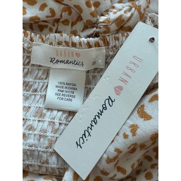 New ~ URBAN ROMANTICS  ~  Boho Peasant Tie Front Crop Top Size M - Picture 4 of 5